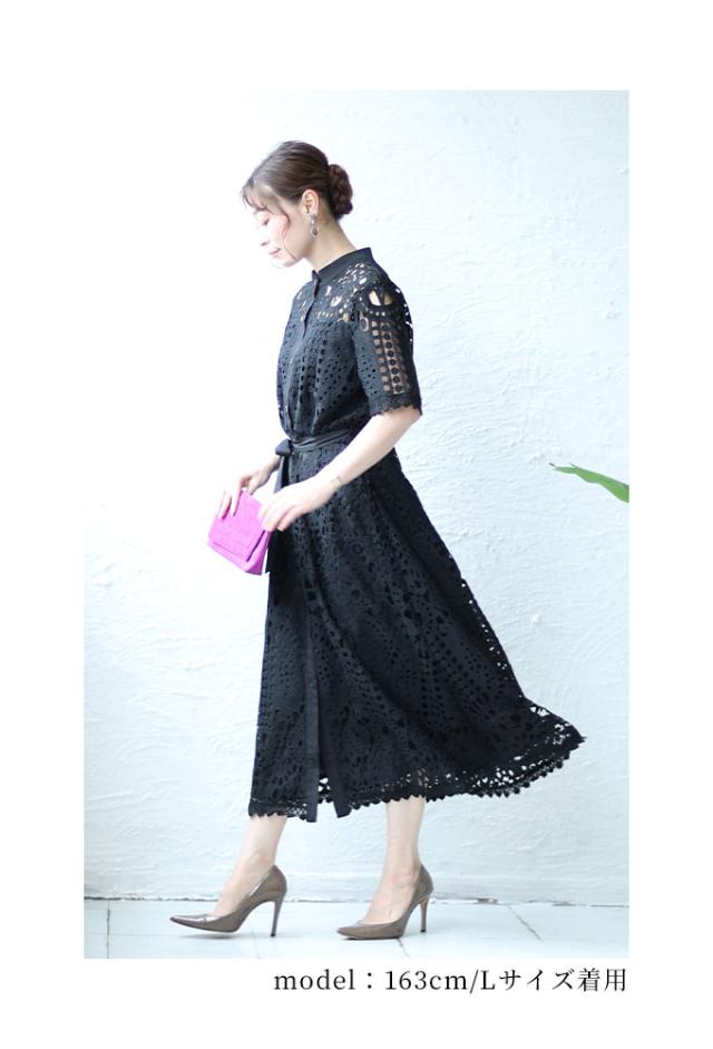 冬新作 上品に着飾る大人の総レースフレアワンピース レディース ファッション ワンピース ロング 黒 ブラック ピンク 半袖 レース 春 大人可愛い 40代 レディースファッション 50代女性 ファッション 60代 ミセスファッション サワアラモード sawaalamode otona mode-8543 冬新作 上品に着飾る大人の総レースフレアワンピース レディース