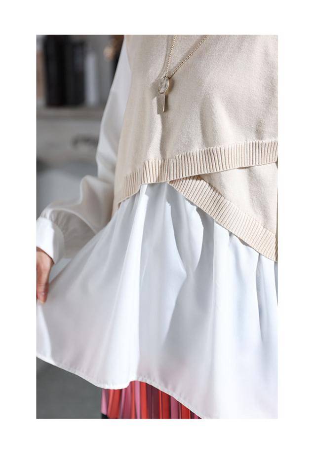 冬新作 シルエットで遊ぶレイヤード風異素材トップス レディース ファッション トップス プルオーバー レイヤード風 ベスト ニット シャツ フレア 長袖 30代 40代 50代 60代 サワアラモード sawaalamode otona 大人 cawaii 可愛い 洋服 かわいい服 swjun-777sの通販は 冬新作 シルエットで遊ぶレイヤード風異素材トップス レディース ファッション トップス プルオーバー レイヤード風 ベスト ニット シャツ フレア 長袖 30代 40代 50代 60代 サワアラモード sawaalamode otona 大人 cawaii 可愛い 洋服 かわいい服 swjun-777sの通販は