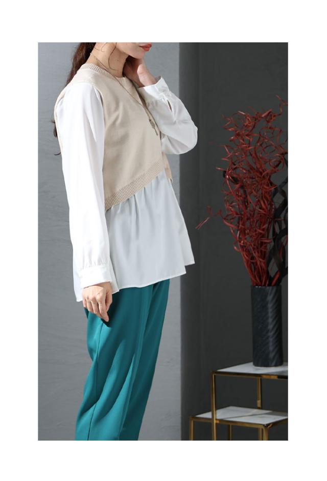 冬新作 シルエットで遊ぶレイヤード風異素材トップス レディース ファッション トップス プルオーバー レイヤード風 ベスト ニット シャツ フレア 長袖 30代 40代 50代 60代 サワアラモード sawaalamode otona 大人 cawaii 可愛い 洋服 かわいい服 swjun-777sの通販は 冬新作 シルエットで遊ぶレイヤード風異素材トップス レディース ファッション トップス プルオーバー レイヤード風 ベスト ニット シャツ フレア 長袖 30代 40代 50代 60代 サワアラモード sawaalamode otona 大人 cawaii 可愛い 洋服 かわいい服 swjun-777sの通販は