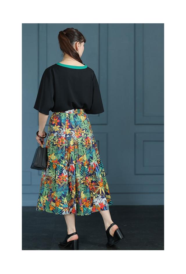 春新作 コーデを選ばない万能さ配色ライントップス レディース ファッション トップス カットソー Tシャツ Vネック 配色 バイカラー ライン 半袖 無地 シンプル 30代 40代 50代 60代 サワアラモード sawaalamode otona 大人 cawaii 可愛い 洋服 かわいい服 swjun-819s