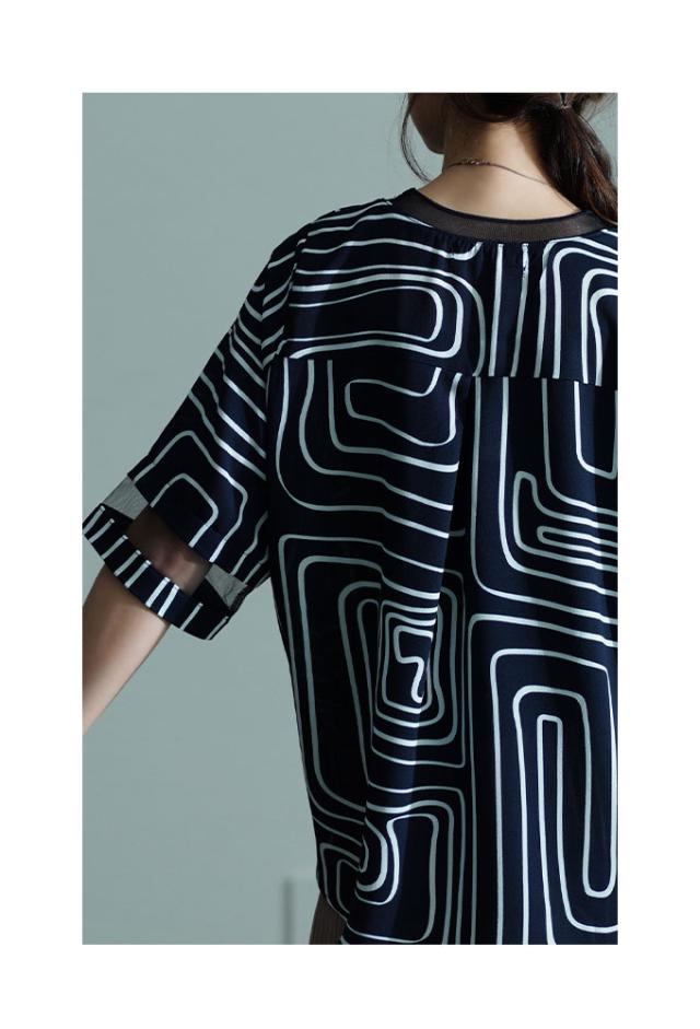 冬新作 個性着飾るレトロモダン幾何学カットソー レディース