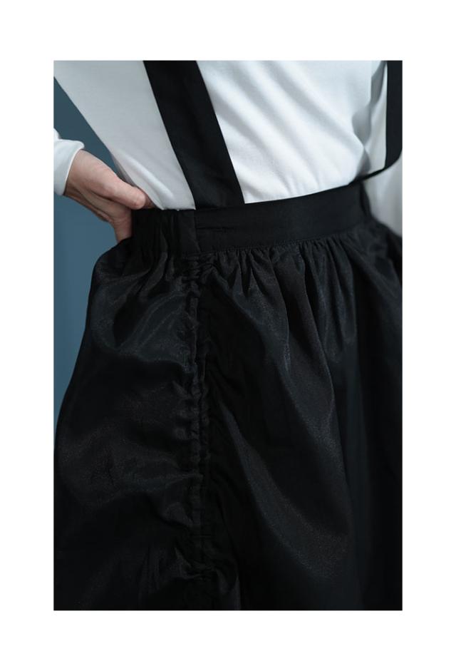 冬新作 重ねれば個性が光るシフォンサロペットスカート レディース