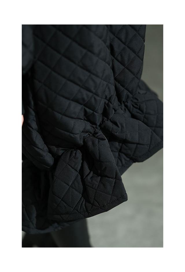 冬新作 個性が宿るキルティングマーメイド風ワンピース レディース ファッション ワンピース キルティング ハイネック リブ 異素材 フリル マーメイド ミドル 30代 40代 50代 60代 サワアラモード sawaalamode otona 大人 cawaii 可愛い 洋服 かわいい服 sawa-9831 秋新作 個性が宿るキルティングマーメイド風ワンピース レディース