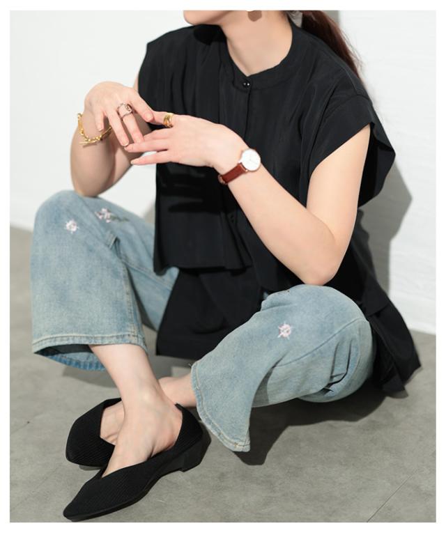 冬新作 ヒトクセで華やぐティアード風ノースリーブブラウス レディース