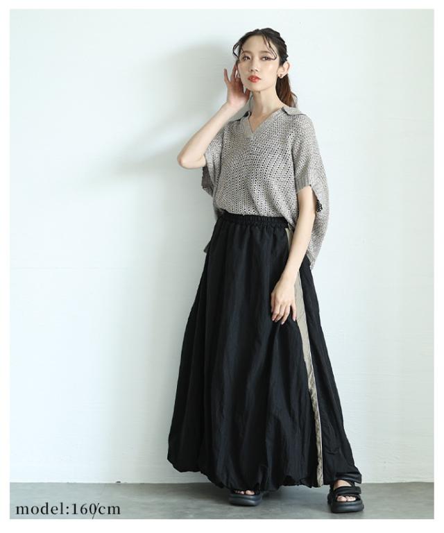 冬新作 涼し気な透け感が魅力的なスキッパードルマンサマーメッシュ