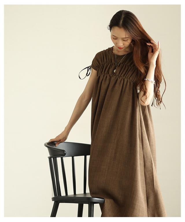 冬新作 スラブツイードビスチェ見えシャーリングノースリワンピース