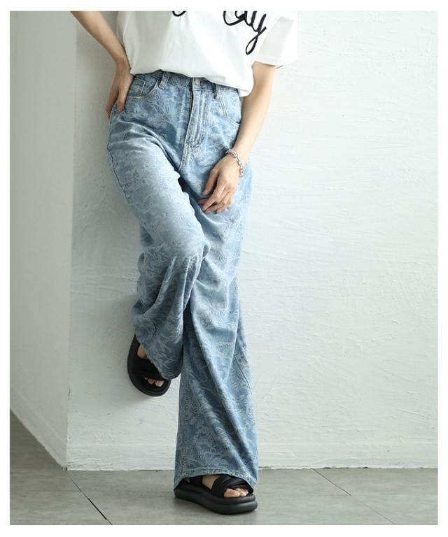 夏新作 トレンド感満載なヴィンテージムード漂うボタニカル柄ルーズ