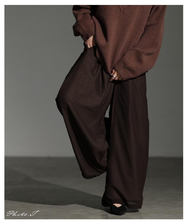 冬新作 足下をドラマティックにするワイドシアーパンツ レディース ファッション パンツ レイヤード ワイド シアー ロング ウエストゴム エアリー シンプル 春 夏 秋 冬 30代 40代 50代 60代 アラモード alamode otona 大人 cawaii 可愛い 洋服 かわいい服 almam-199063 秋新作 足下をドラマティックにするワイドシアーパンツ レディース