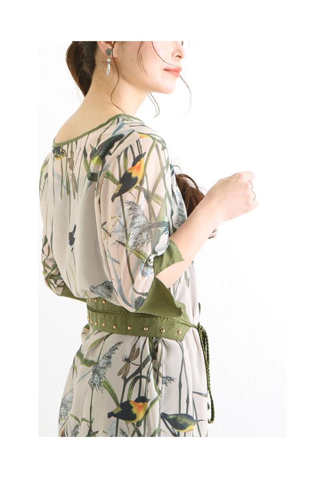 秋新作 サワアラモード ボタニカルワンピース レディース ファッション