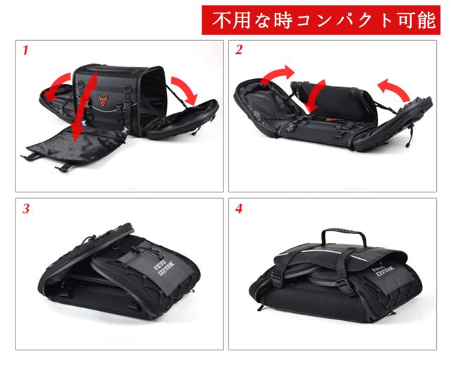 バイク用 ツーリング 上質 防水バッグ シートバッグ ？大容量 アウトドア 防災 43L+46L（2個セット）_11
