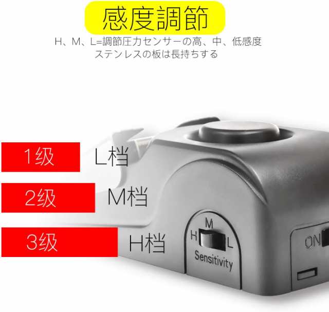 防犯アラーム 防犯ブザー ドア 玄関 ドア周りの防犯グッズ ドアストッパー ドア窓防犯アラーム 1db大音量 ワイヤレス空き巣 泥棒対策 の通販はau Pay マーケット 源生商店