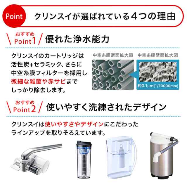 三菱ケミカルクリンスイ ポット型浄水器交換用カートリッジ (2本入