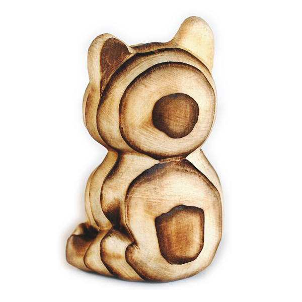 熊ボッコ　置物　中　　北海道　お土産　木製　木　熊ぼっこ　くまぼっこ　クマボッコ　グッズ　オブジェ　郷土特産 オブジェ　インテリ