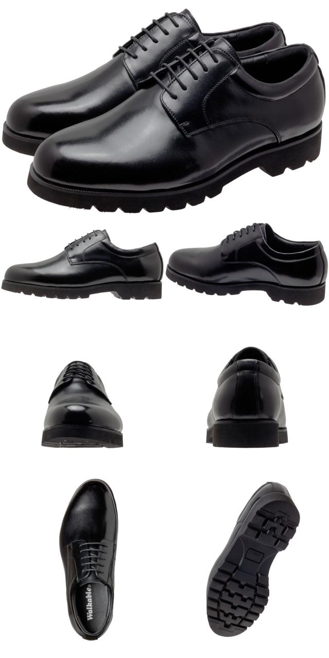 WALKABLE ビジネスシューズ 本革 幅広 6E メンズ 紳士靴 甲高 大きいサイズ ストレートチップ プレーントゥ ローファー スリッポン ブラック 全4種類 26cm 26.5cm 27cm 27.5cm 28cm 28.5cm 29cm 30cm 6071 6072 6073 6074