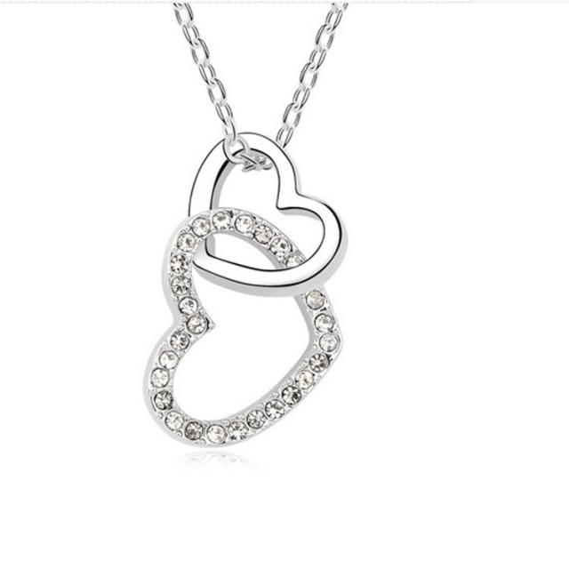 ネックレス ハート ダブル シルバー レディース 結婚式 パーティ ワンピース キラキラ かわいい カジュアル プレゼント 送料無料の通販はau Pay マーケット アクセサリー専門店きらら
