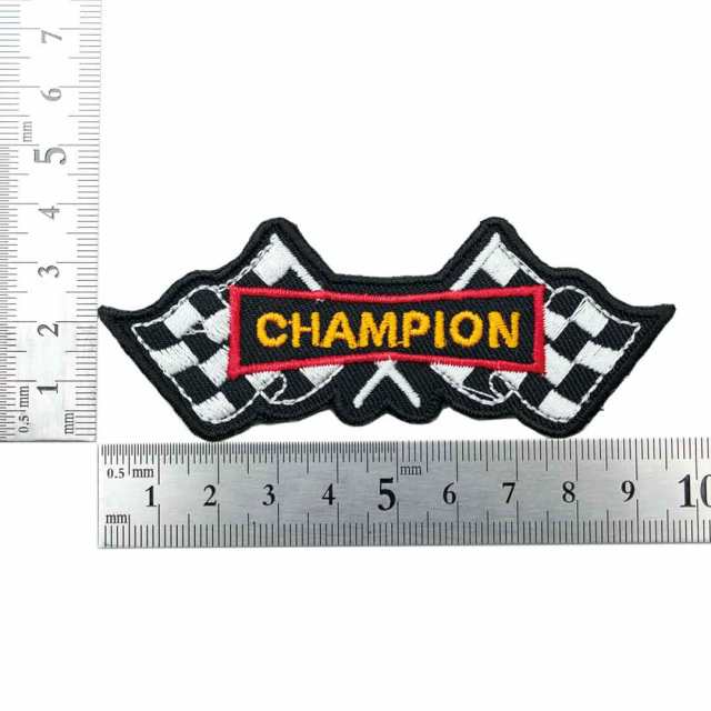 ワッペン アイロン CHAMPION チャンピオン フラッグ レース 車 ロゴ アップリケ わっぺん wappen アイロンで簡単貼り付けの通販はau  PAY マーケット - 服飾雑貨と小物のお店 PEACE MADE au PAY マーケット店