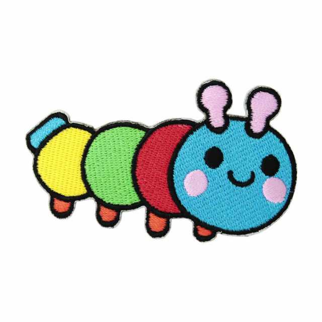 ワッペン アイロン イモムシ かわいい カラフル キャラクター アップリケ わっぺん Wappen アイロンで簡単貼り付けの通販はau Pay マーケット 服飾雑貨と小物のお店 Peace Made Au Pay マーケット店