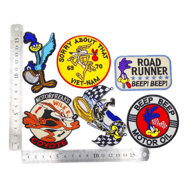 ワッペン ロードランナー6点セット Part 10 Set アメカジ Diyグッズ キャラクター アップリケ わっぺん アイロンで簡単貼り付けの通販はau Pay マーケット 服飾雑貨と小物のお店 Peace Made Au Pay マーケット店