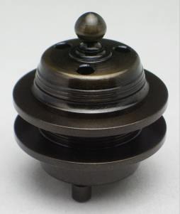 火舎香炉（かしゃこうろ）2.0号 黒光色_浄土真宗【浄土真宗本願寺派向仏具】 /仏具用品_葬儀_