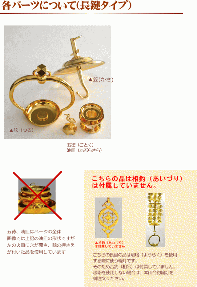 新品登場 真鍮 本山輪灯 長鍵 1対 金メッキ 輪灯径 kead.al