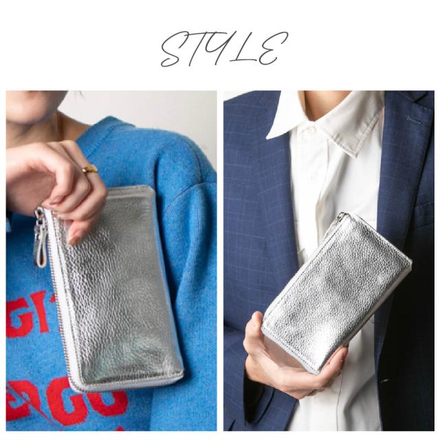 財布 本革 小さい長財布 TIDY2.0 TIDY タイディ シルバー ゴールド