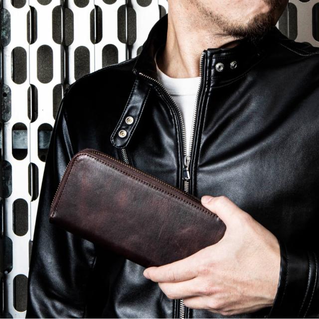 L字ファスナー 長財布 国産 本革 ホースレザー 馬革 レザー 財布 革