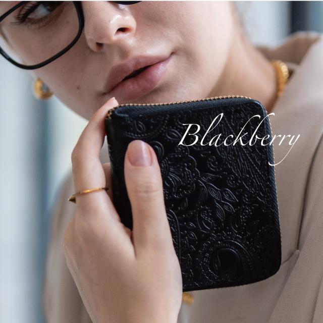 二つ折り財布 レディース 本革 ペイズリー ボタニカル 財布 ミニ財布