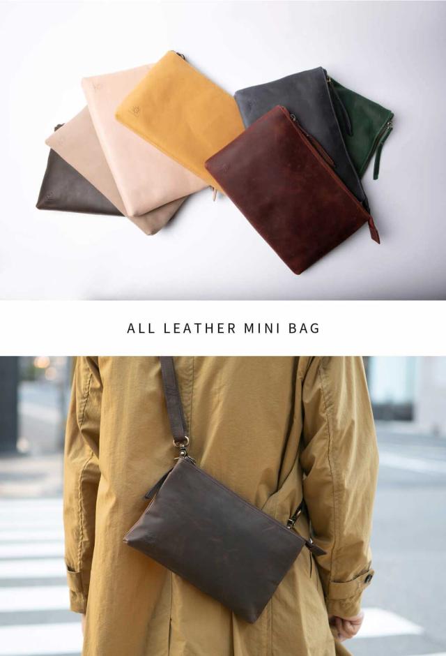 ショルダーバッグ レディース メンズ 本革 ミニ クラッチ バッグ レザー 革 ショルダー 斜めがけ コンパクト ブランド ラッピング ギフト プレゼント 1L ハレルヤ hallelujah ショルダーバッグ レディース メンズ 本革 ミニ クラッチ バッグ