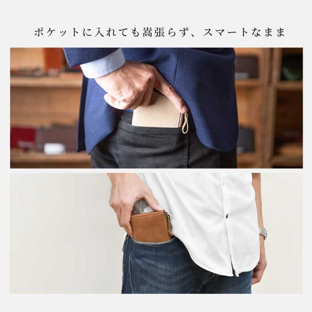 メンズ レディース ミニ財布 コンパクト L字ファスナー TIDY mini