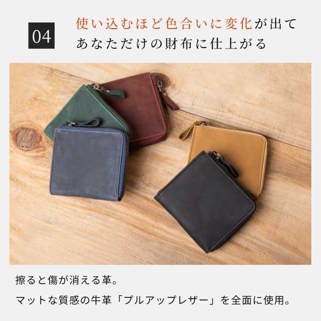 メンズ レディース ミニ財布 コンパクト L字ファスナー TIDY