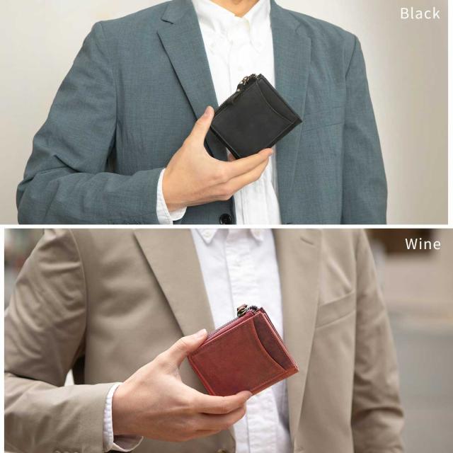 メンズ レディース ミニ財布 コンパクト L字ファスナー TIDY mini