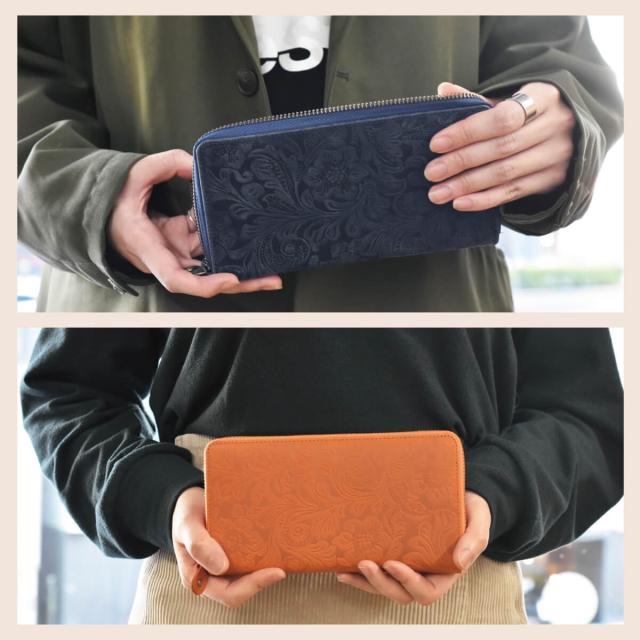 長財布 レディース ボタニカル ペイズリー 本革 レザー 革 財布 ラウンドファスナー 大容量 ウォレット 財布 大人 お洒落 ブランド ラッピング 人気 ギフト プレゼント hallelujah ハレルヤ 長財布 レディース ボタニカル ペイズリー 本革 レザー 革 財布