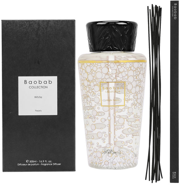 送料無料  バオバブコレクション ディフューザー ホワイトパール 500ml リード付き Baobab COLLECTION