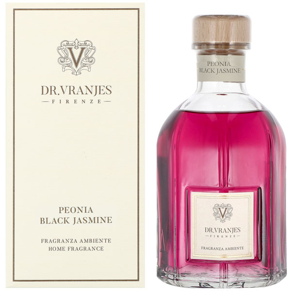 送料無料  ドットール・ヴラニエス ペオニア ブラック ジャスミン（PEONIA BLACK JASMINE） ディフューザー 500ml リード付き Dr. Vranjes