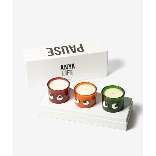 送料無料  アニヤ ハインドマーチ ANYA HINDMARCH アイズ ミニ キャンドル セット Set of 3 Mini Candles Eyes in Natural Wax