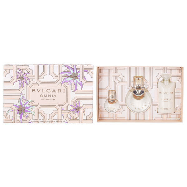 送料無料  ブルガリ オムニア クリスタリン 24AW EDT100ml＋EDT15ml＋ボディローション75ml 【2409】 BVLGARI