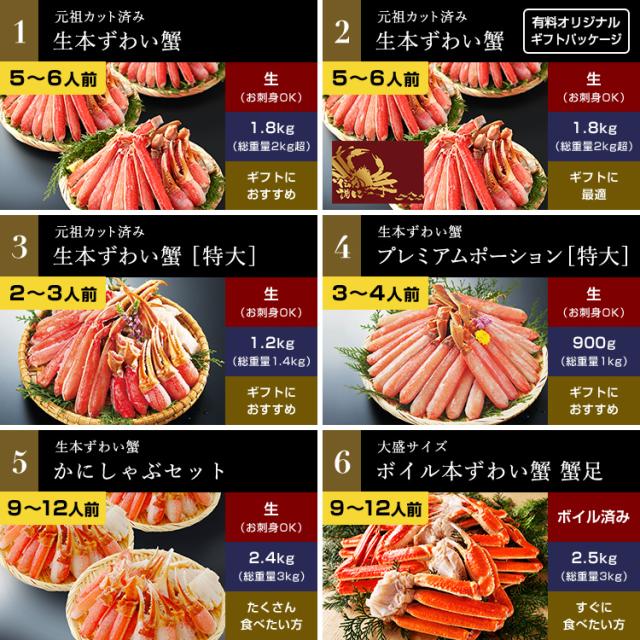 かに カニ 蟹 大容量 最大3kg ギフト お刺身 カニ鍋 選べる 極上ずわい蟹 カット済み ポーション 蟹鍋 かに鍋 鍋 ズワイガニ のし可 脚 焼き蟹 蟹しゃぶ お歳暮 プレゼント 海鮮 グルメ_3