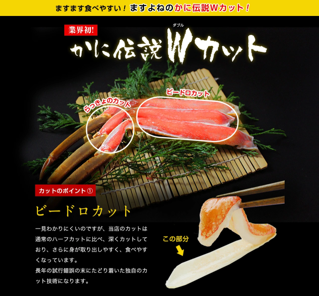 特大3L カニ 蟹 かに お刺身 カット済み 生本ずわい蟹1.2kg 送料無料 のしOK ポーション カニ かに 蟹 ずわい ズワイ 蟹 鍋 のし可 ギフト 父の日 お中元 プレゼント_7
