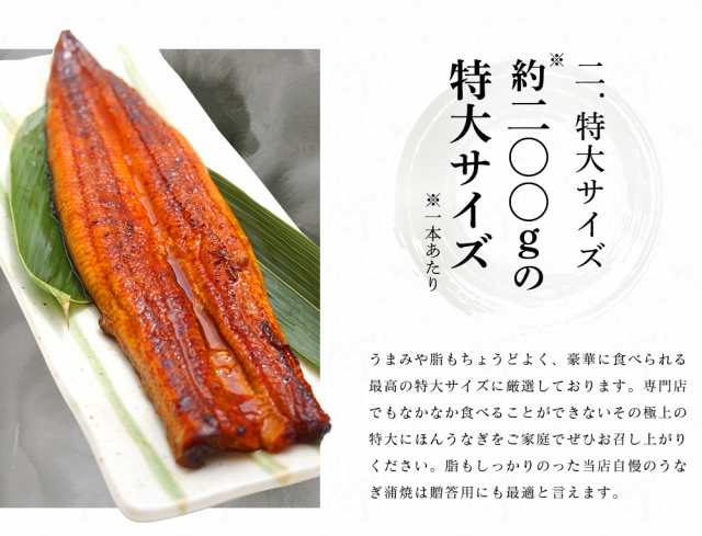 ギフト うなぎ ウナギ 鰻 特大にほんうなぎ蒲焼き(台湾産) 200g×2尾 or カット蒲焼100g×4パック 化粧箱付 タレ/山椒付き 母の日  父の日の通販はau PAY マーケット - 越前かに問屋ますよね