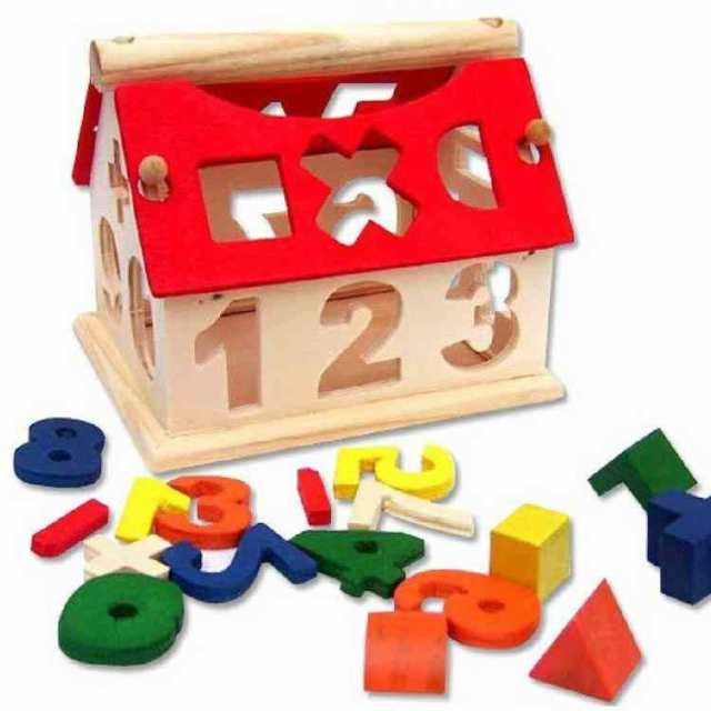 木のおもちゃ 知育玩具 家型 型はめ 立体パズル 積み木 ブロックの通販はau Pay マーケット Tkg