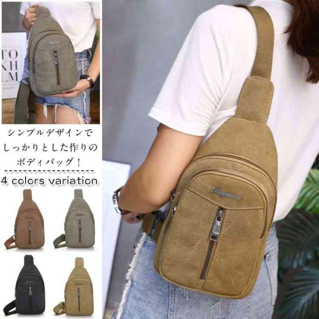 ボディバッグ ボディーバッグ ワンショルダーバッグ メンズ キャンバス 斜めがけバッグ ショルダーバック 男性用 スポーツ おしの通販はau Pay マーケット Tkg