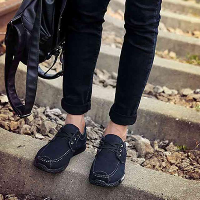 カジュアルシューズ スニーカー ローカット レースアップ メンズ デッキシューズ 靴 紳士 軽量 定番 人気 おしゃれ ブラックの通販はau Pay マーケット Tkg