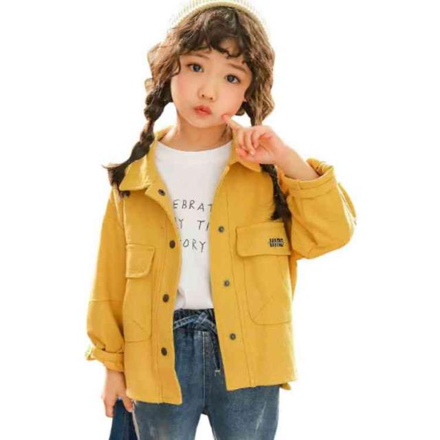 ジャケット 子供服 女の子 アウター 春コート カジュアル定番 キッズ服 春秋 ゅったり シンプル ショートコート 可愛い の通販はau Pay マーケット Tkg