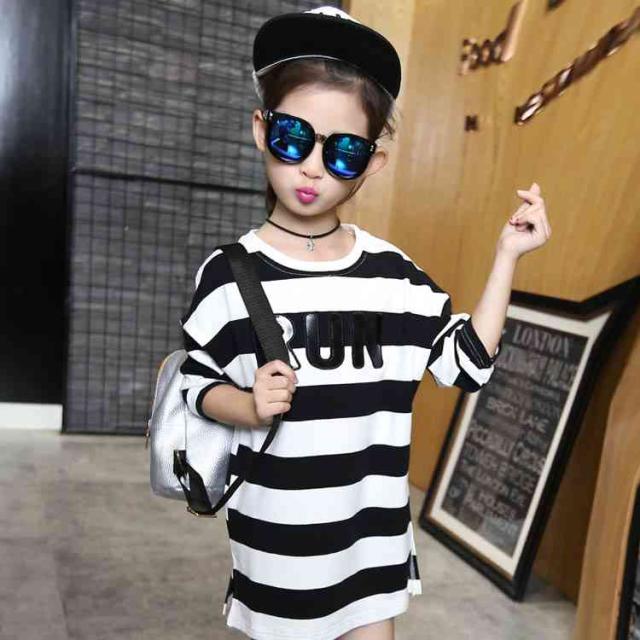 Tシャツ 子供服 女の子 Tシャツ ボーダー柄 Tシャツ クールネック ロングtシャツ ワンピース 長袖 ワンピース の通販はau Pay マーケット Tkg