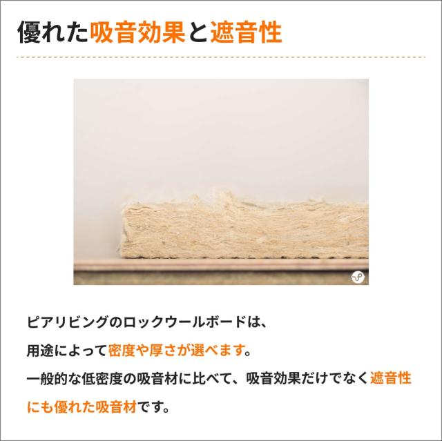 吸音材ロックウールボード605×910mm 厚さ25mm 15枚