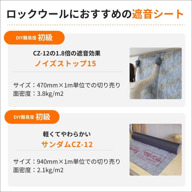 ロックウールボード 密度150kg/m3 ガラスクロス片面貼り 白 605×910mm 厚さ50mm 1枚 吸音材 防音パネル 防音ボード 吸音 防音 DIY 遮音 騒音対策 ピアリビング_8