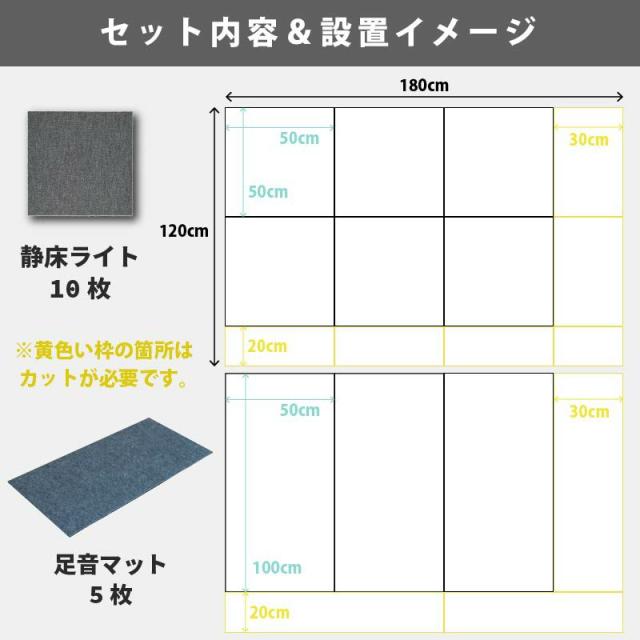 電子ドラム用 床のかんたん防音セット 180cm×120cm,200cm×100cm 床 防音対策 騒音 断熱 手洗い可 騒音対策 ジョイントマット 足音 子供 省エネ ピアノ 楽器 防音 ドラム_1
