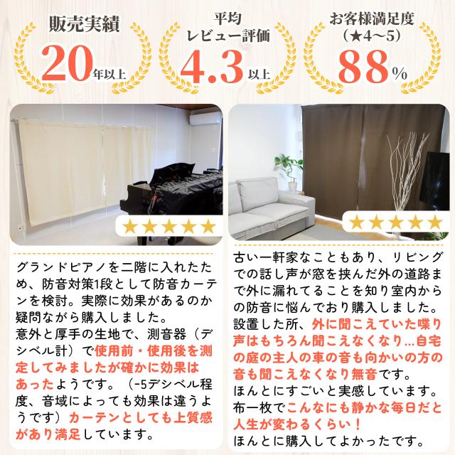 遮光・防音カーテン 5層構造コーズ 幅110cm×丈260cm 1枚 断熱 遮音 窓