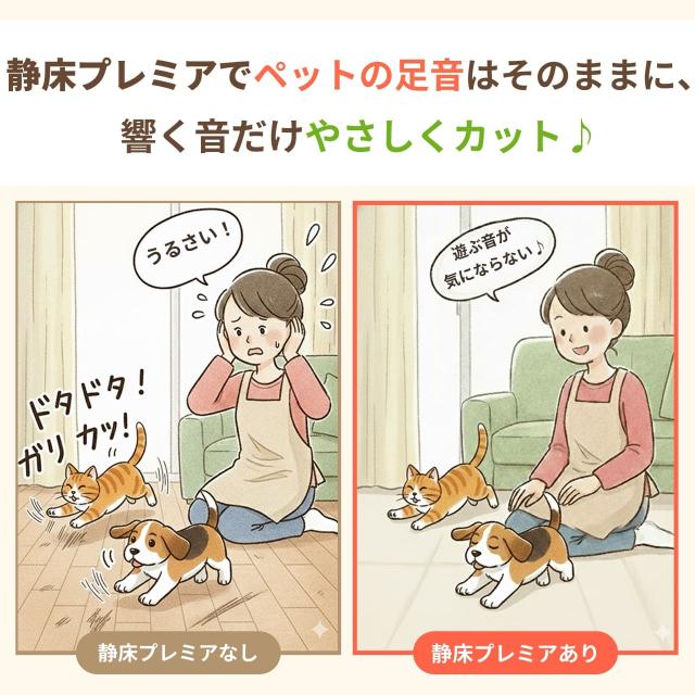 防音カーペット 防音マット 静床プレミア タイルカーペット 50cm×50cm 約10畳用 58枚セット 防音シート 防ダニ 防炎 ペット 騒音 騒音対策 足音 洗い可 極厚 足音 子供 省エネ ピアノ 楽器_4