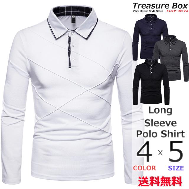 ゴルフウェア メンズ ポロシャツ 長袖 クロスの通販はau Pay マーケット トレジャーボックス Treasure Box